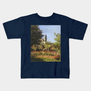 Flowering Garden by Claude Monet Kids T-Shirt